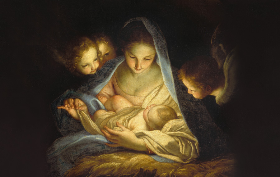 Maria mit dem Christkind, über die Krippe gebeugt von Carlo Maratta (1625-1713), Foto: ARTOTHEK Maria mit dem Christkind, über die Krippe gebeugt von Carlo Maratta (1625-1713), Foto: ARTOTHEK